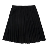 Black Corduroy Sunburst Pleated Skirt