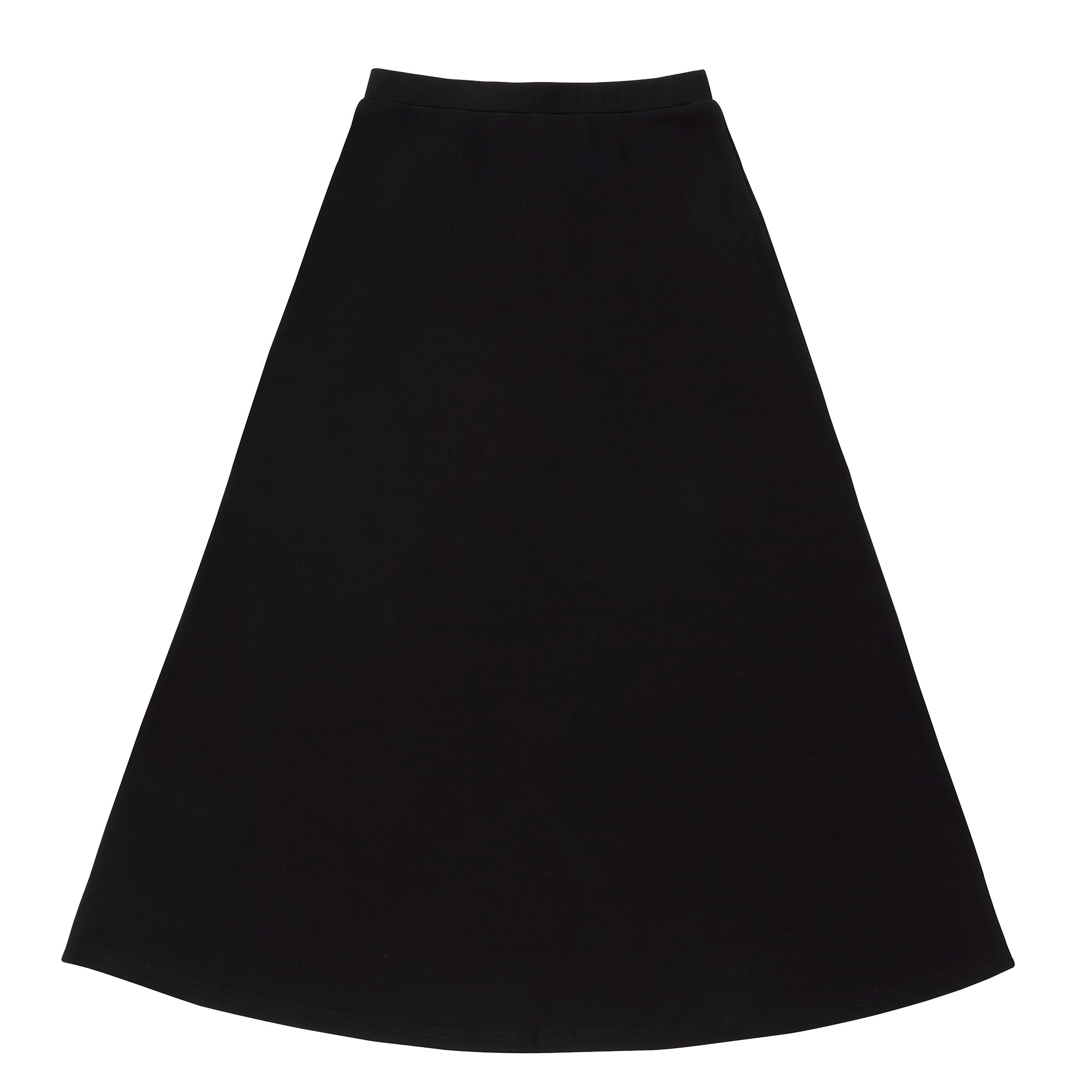Girls Black Jersey A-line Skirt