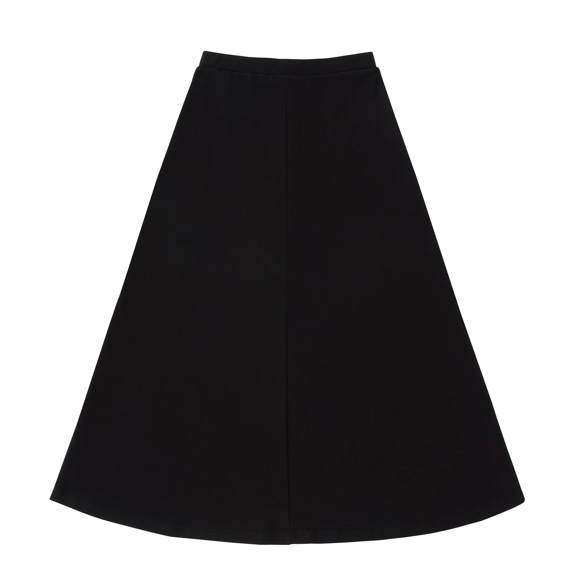 Girls Black Jersey A-line Skirt
