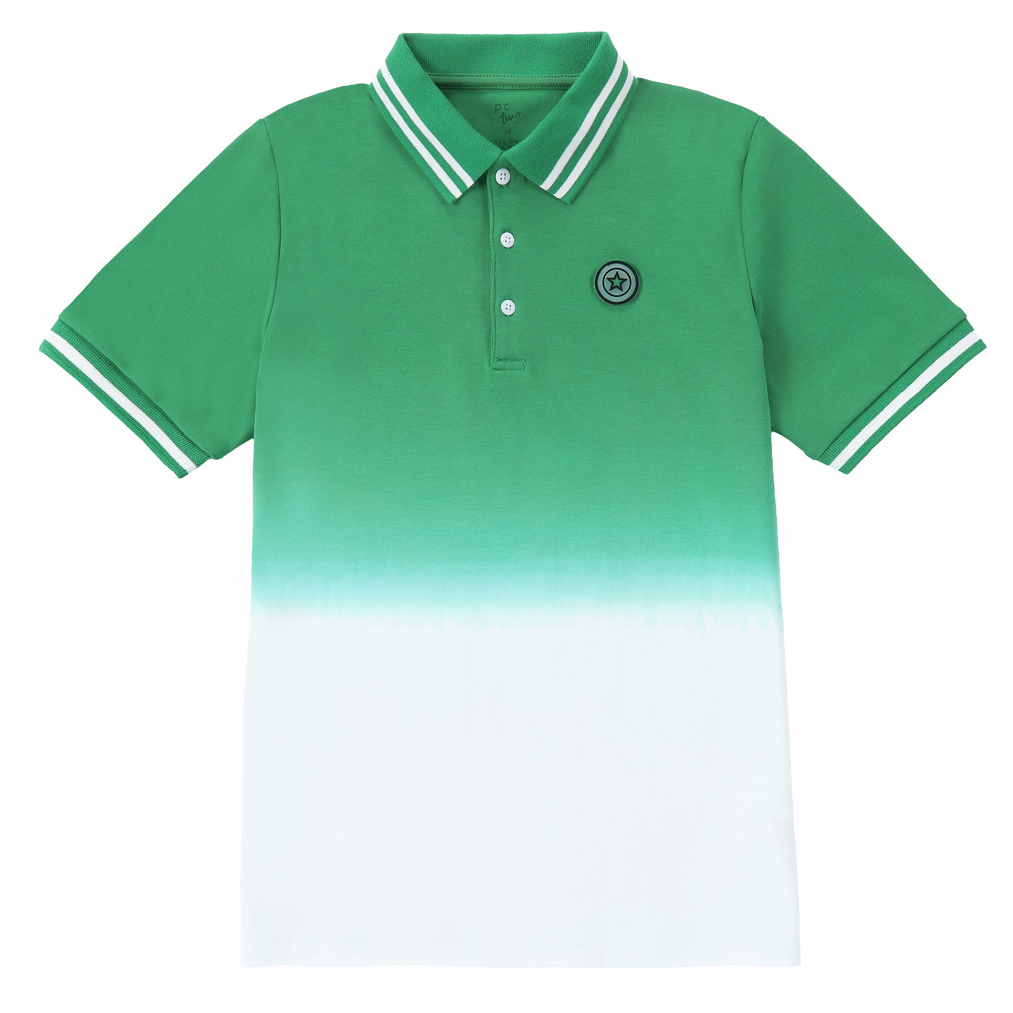 Boys Green Dip Polo