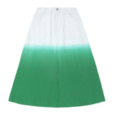 Girls Green Dip Maxi Skirt