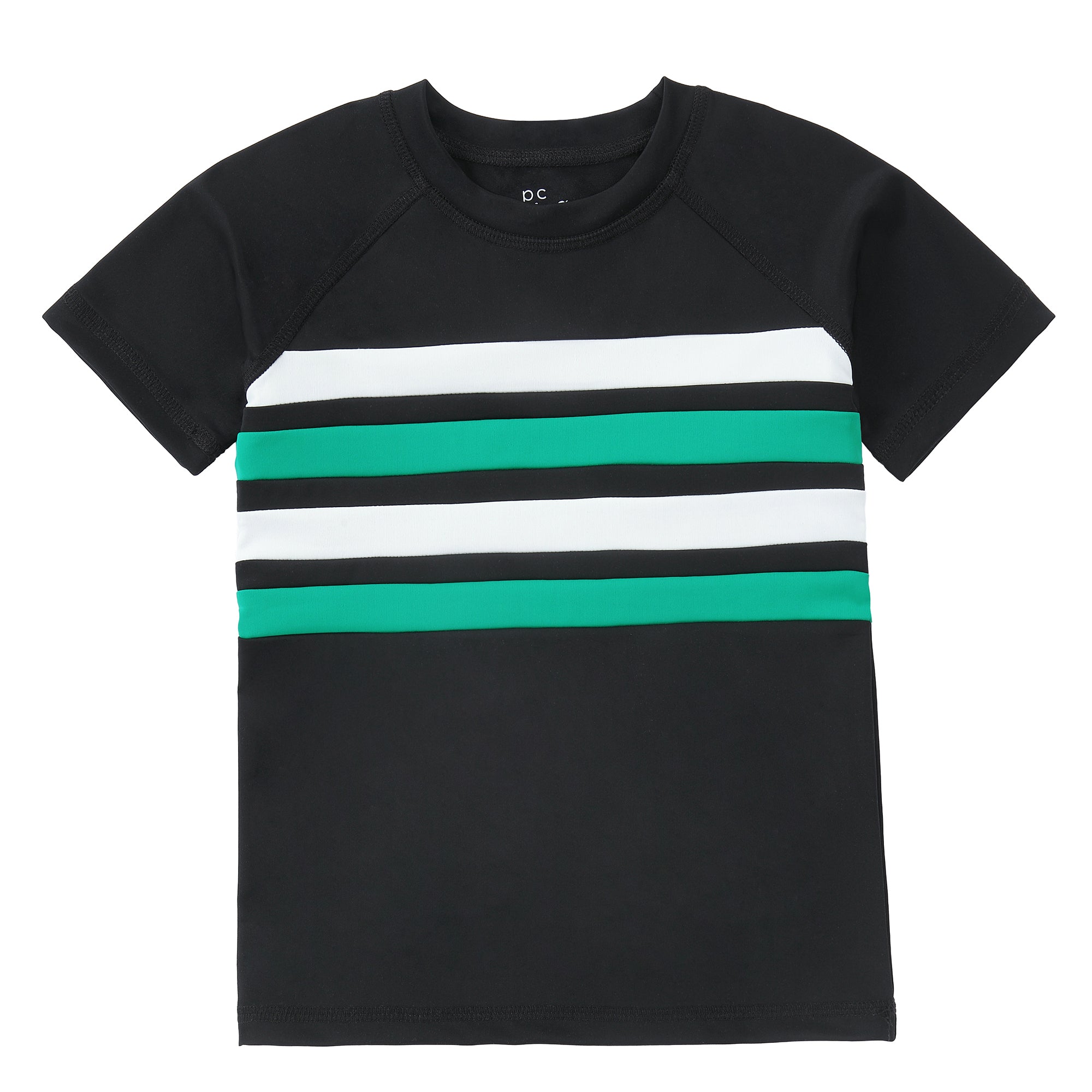 Boys Black, Green & White Rashguard
