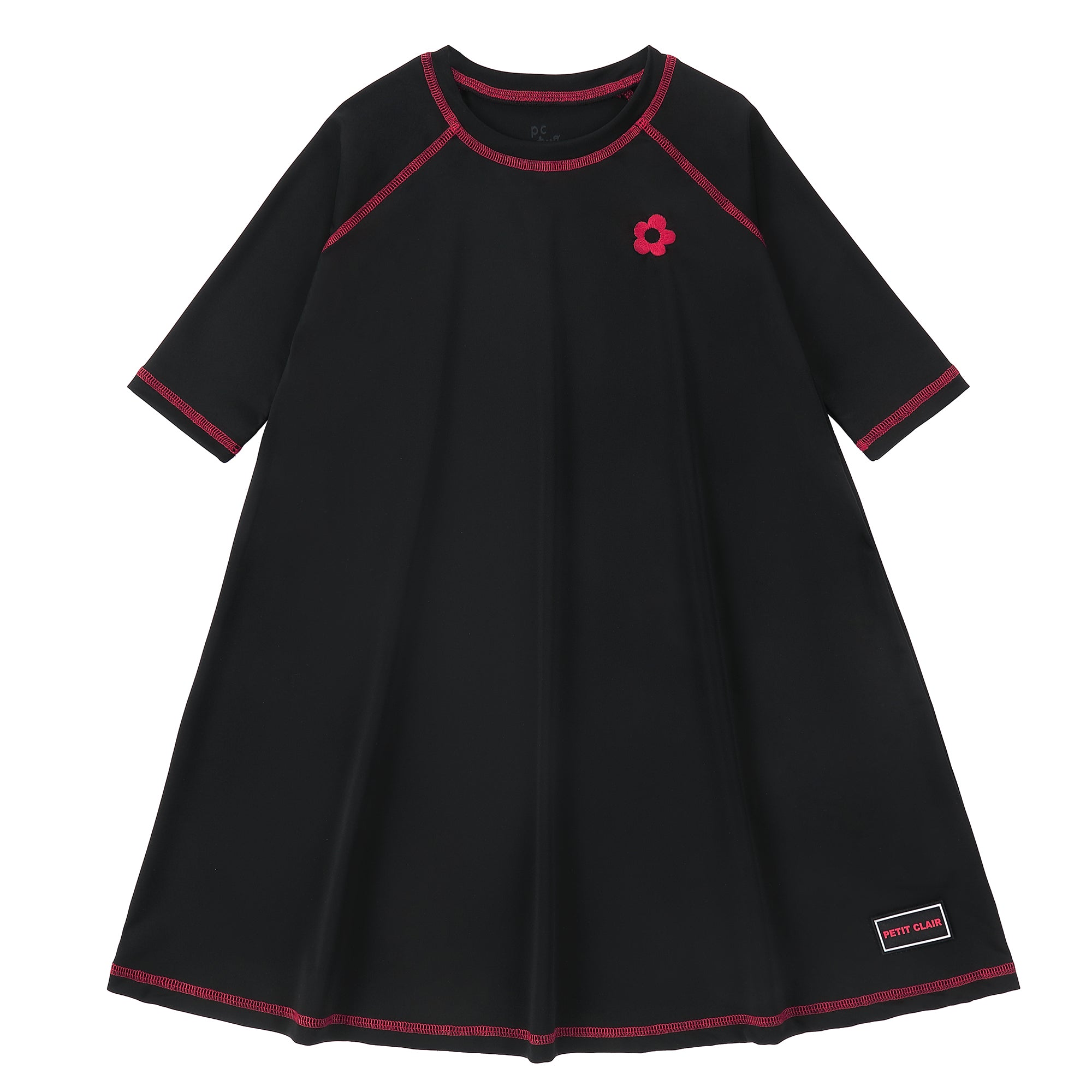 Girls Black Swim Dress