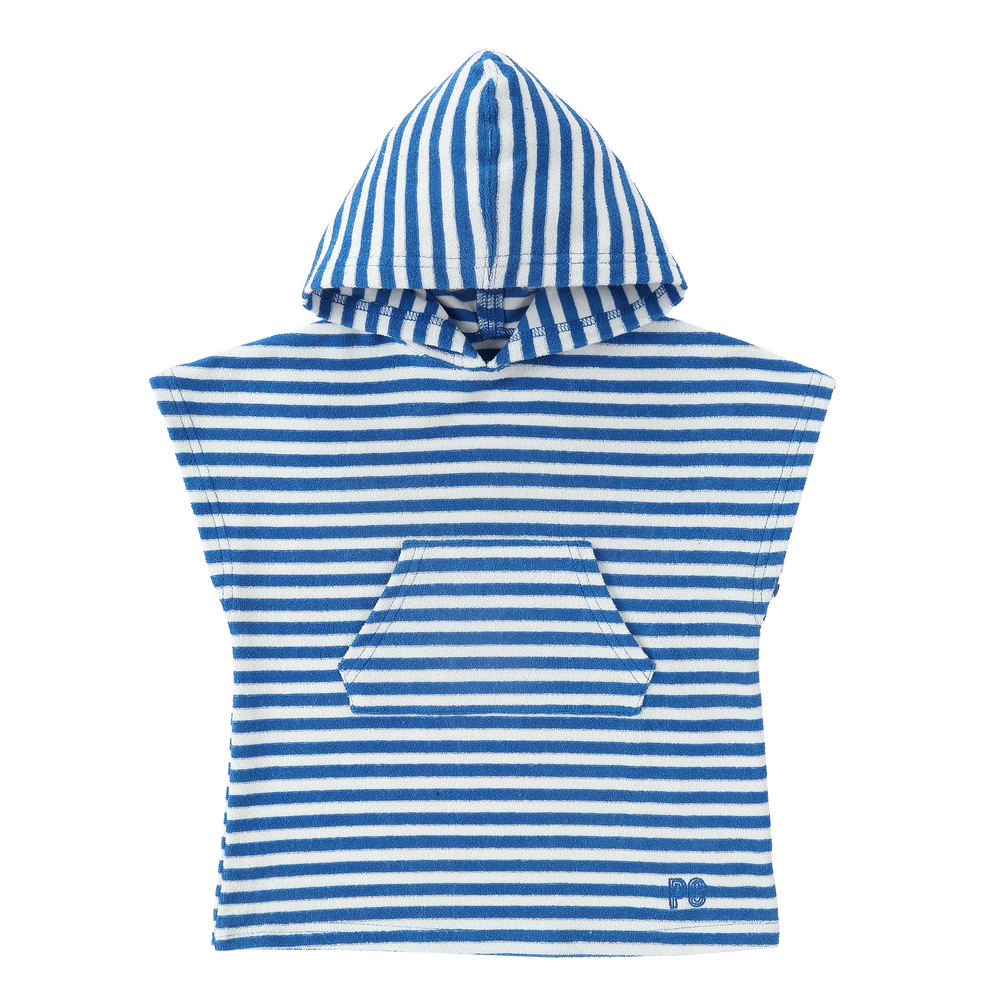 Baby Boys Blue & White Towel Hoodie