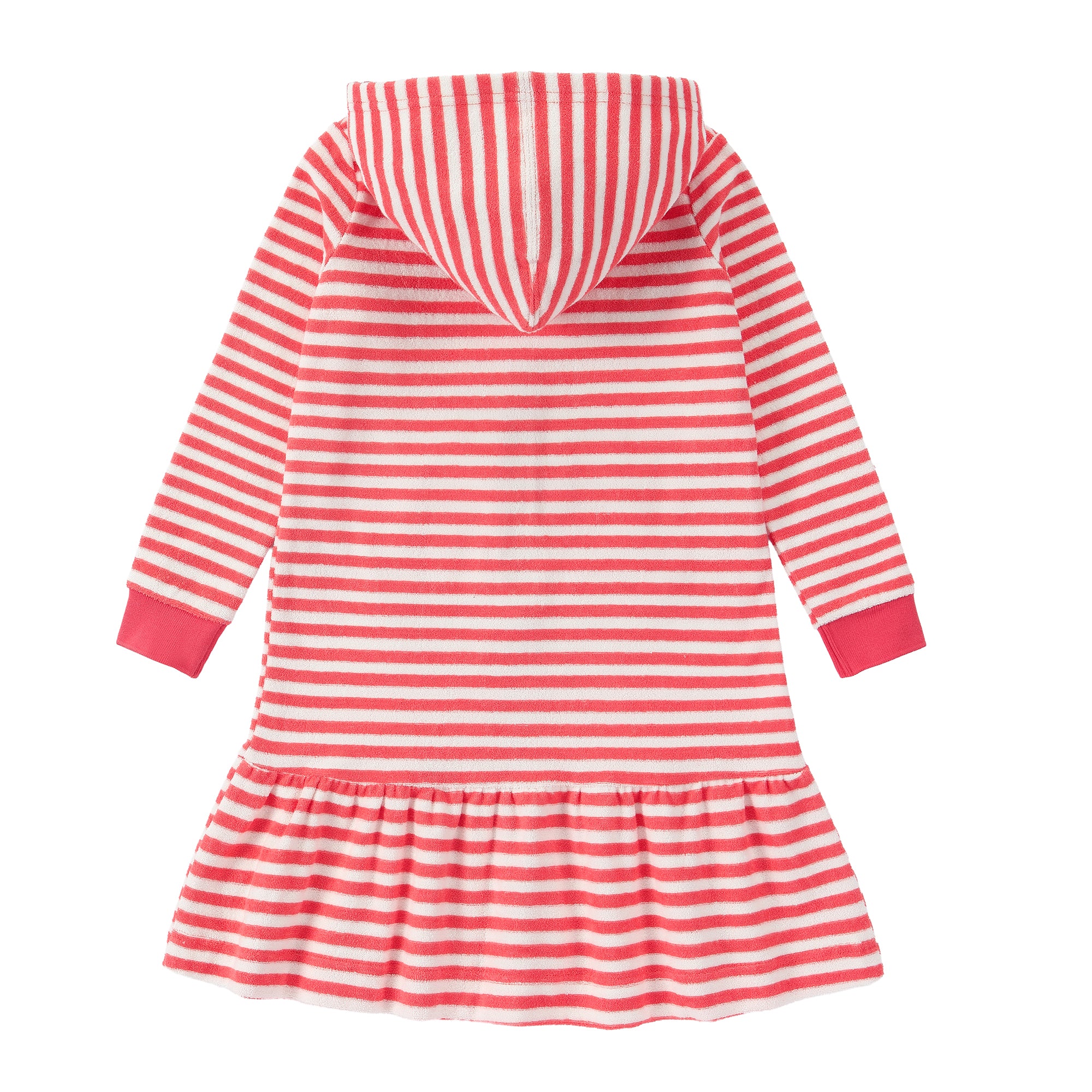 Girls Pink & White Hooded Swim Cover-up