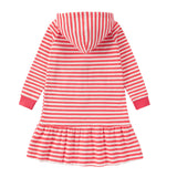 Girls Pink & White Hooded Swim Cover-up