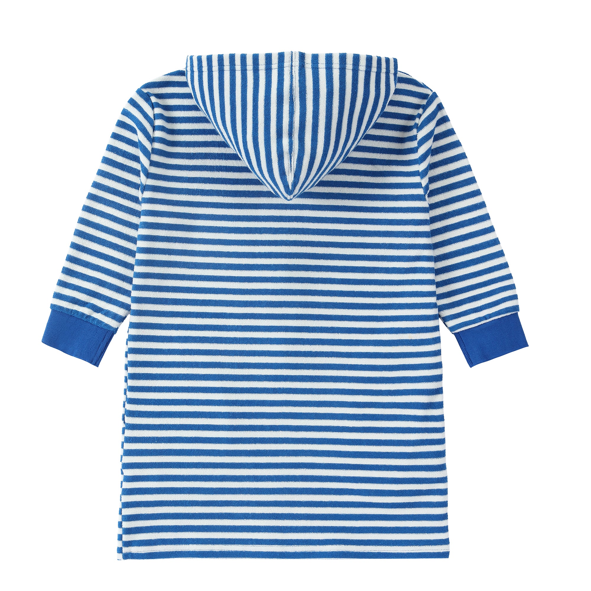 Boys Blue & White Hooded Swim Cover-up