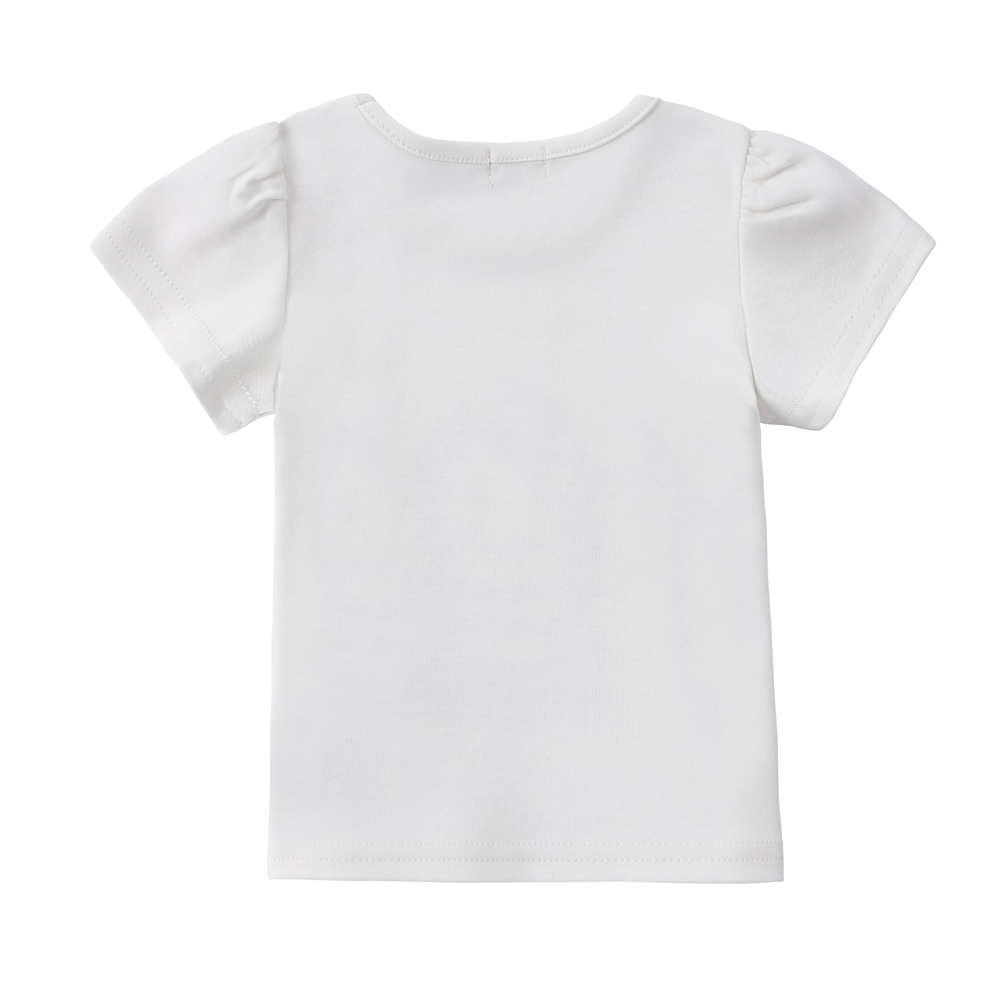 Girls White Bonjour T-Shirt