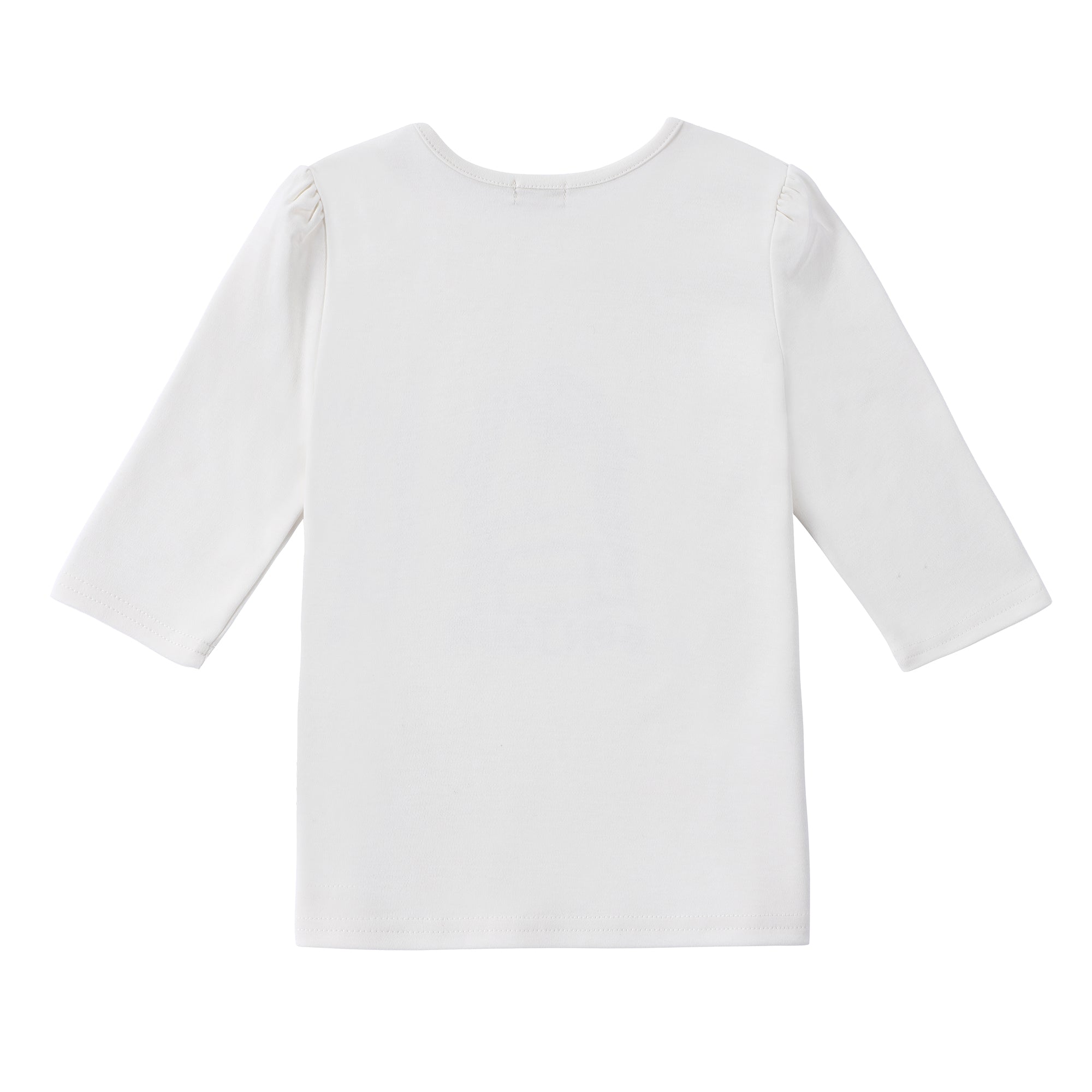 Girls White Bonjour T-Shirt