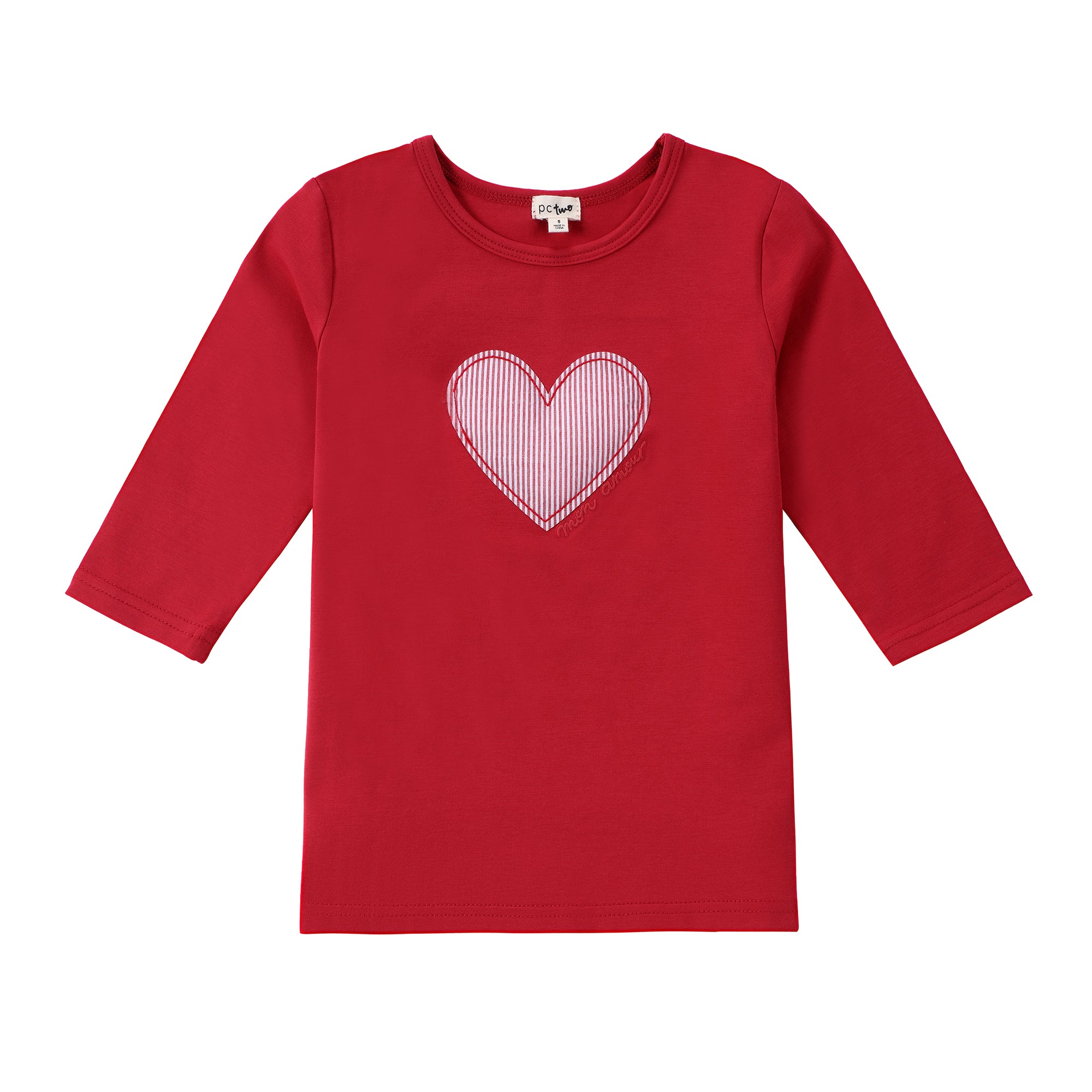 Girls Red Heart T-Shirt