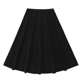Black Stretch A-Line Skirt