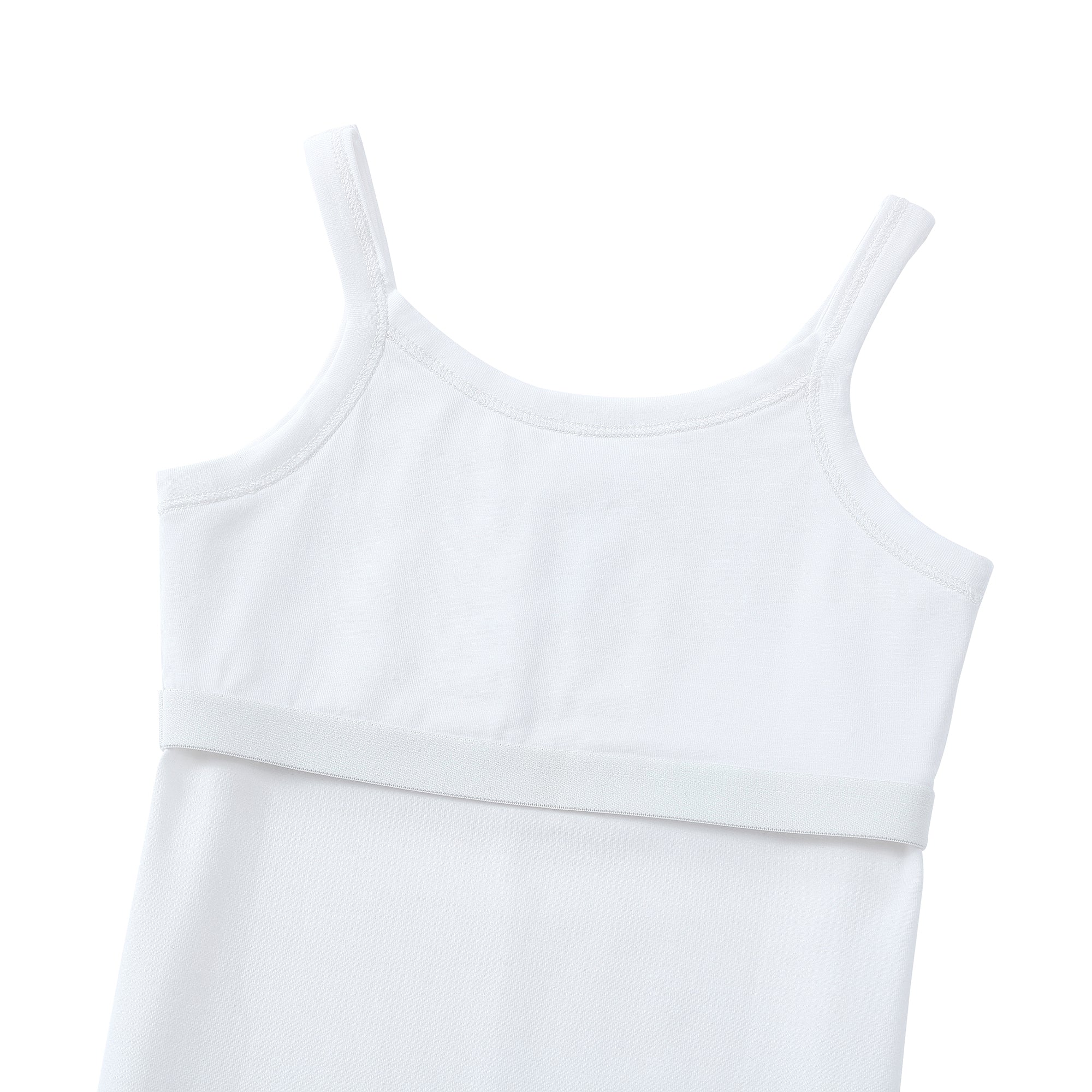 Teen Jersey 2pc Camisole with Support - White