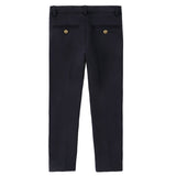 Boys Navy Gold Button Pants