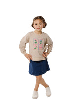 Girls Denim Skirt with Curved Yoke