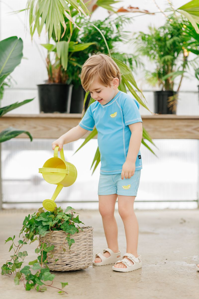 Baby Boys Blue Lemon Swim Trunk