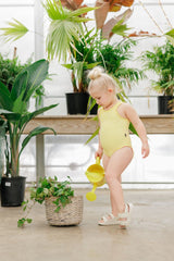 Girls Yellow Lemon Swim Suit