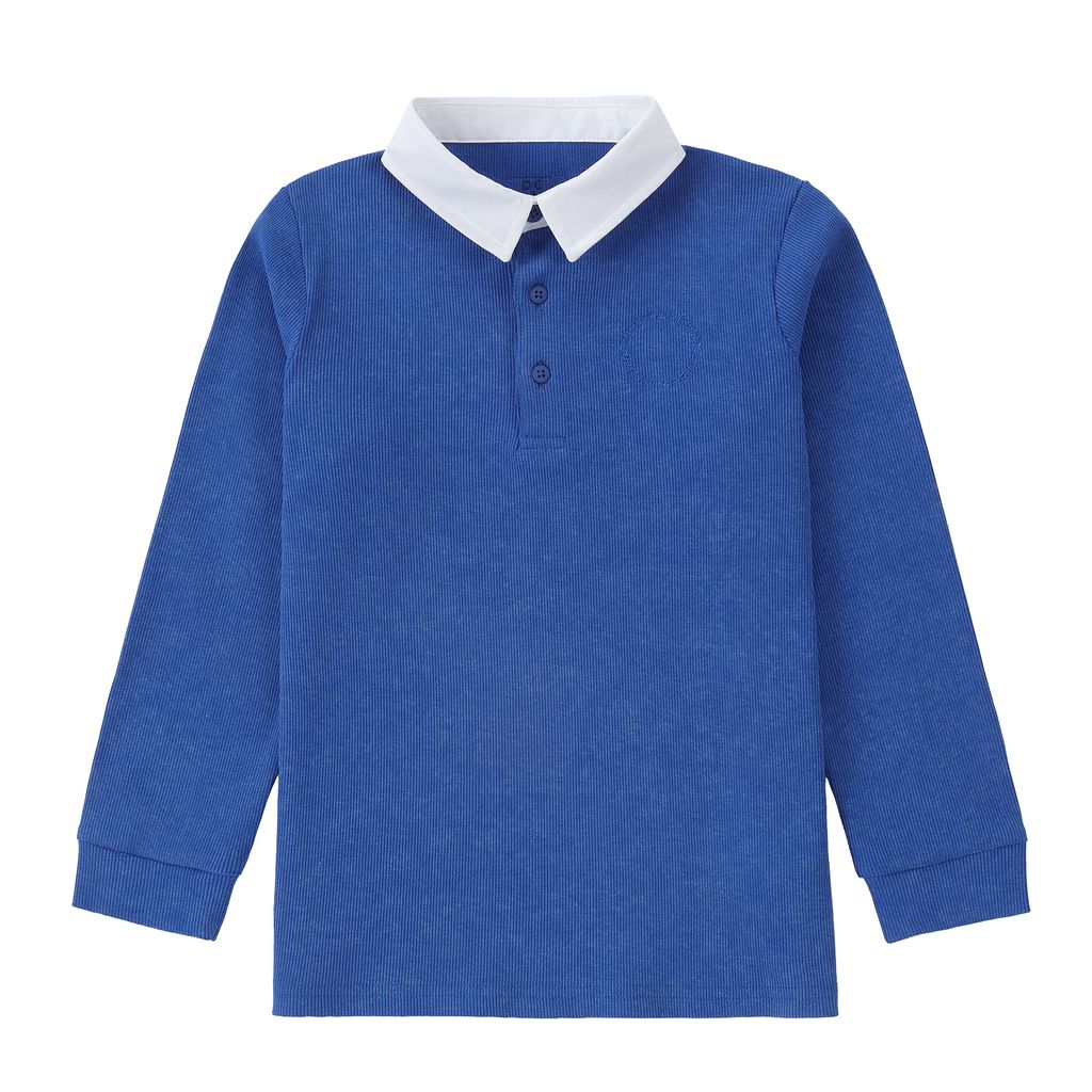 Boys True Blue  Polos with White Collar
