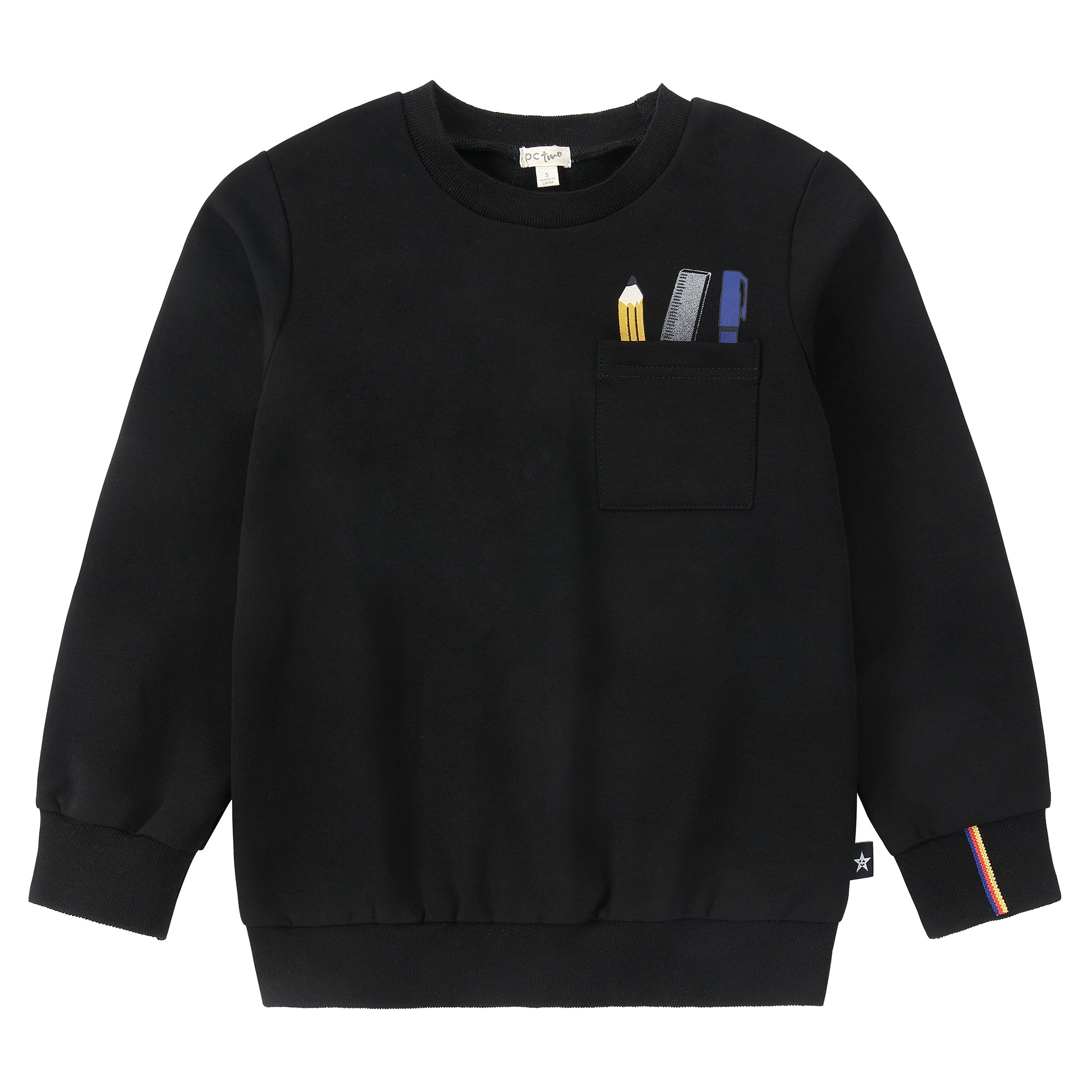 Black Pocket Sweatshirt