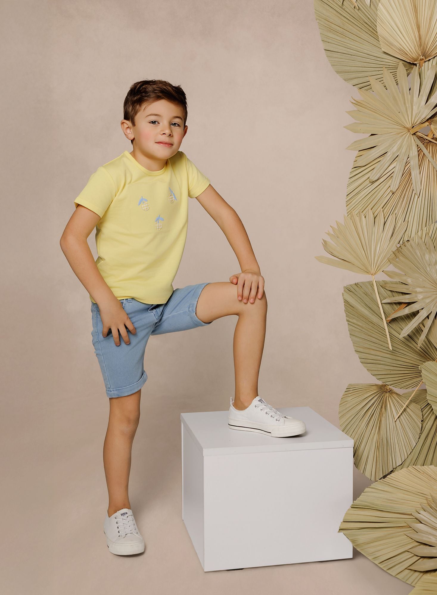 Boys Yellow Lemon T-Shirt/Set