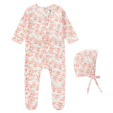 Coral Floral Footie