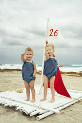 Baby Girls Denim Vine Romper