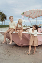 Girls Full Bloom Ivory Cardigan