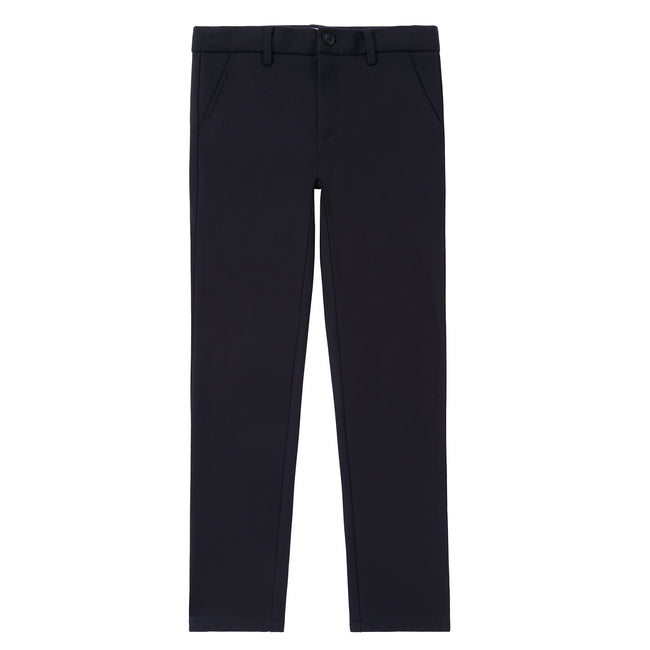 Navy Stretch Slit Pocket Pants- Matches Blazer – Petit Clair