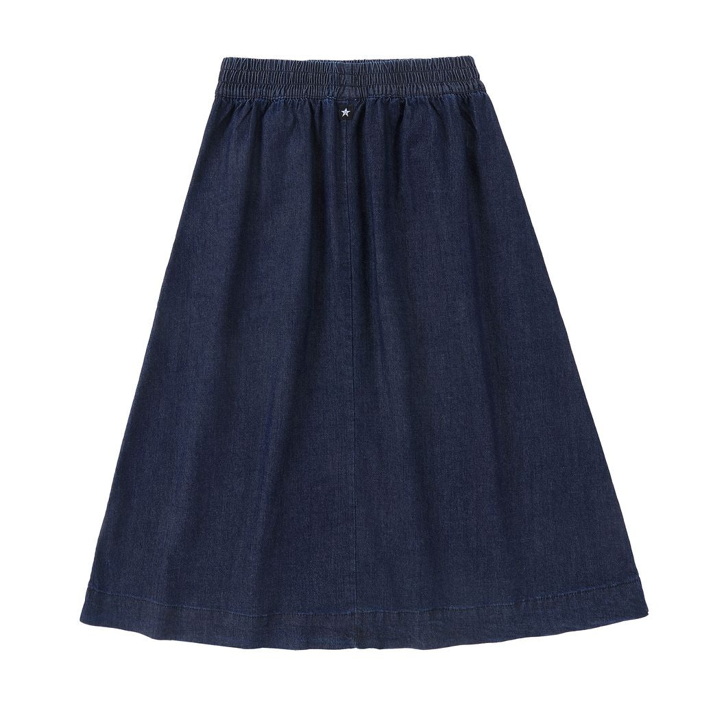 Girls Dark Denim Maxi Skirt