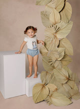 Girls White Bonjour T-Shirt