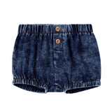 Blue Stretch Denim Bloomer