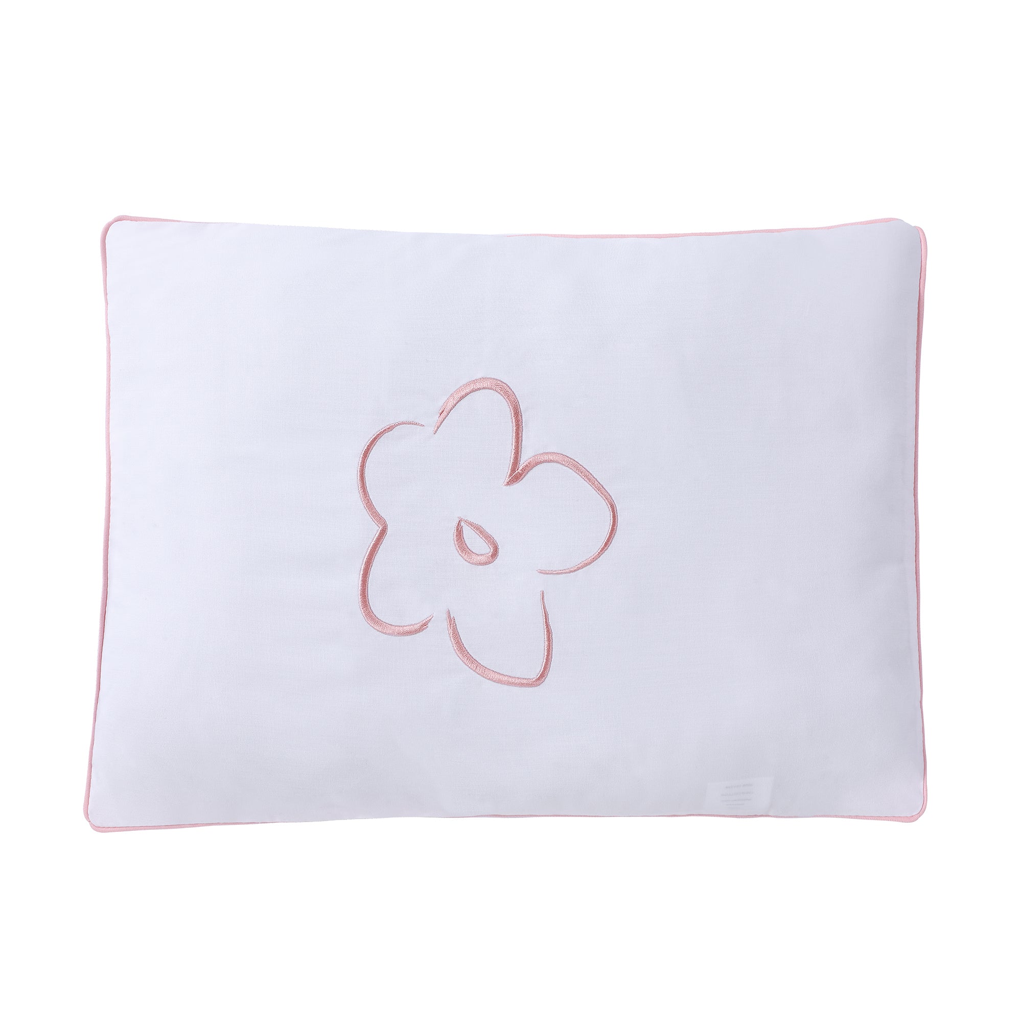 Flower Embroidered Pillowcase