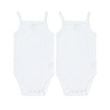 Baby Pointelle Ivory 2pk Bodysuits with Bow