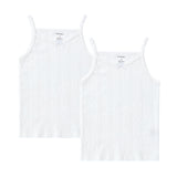 Girl Pointelle 2pc Undershirt - White