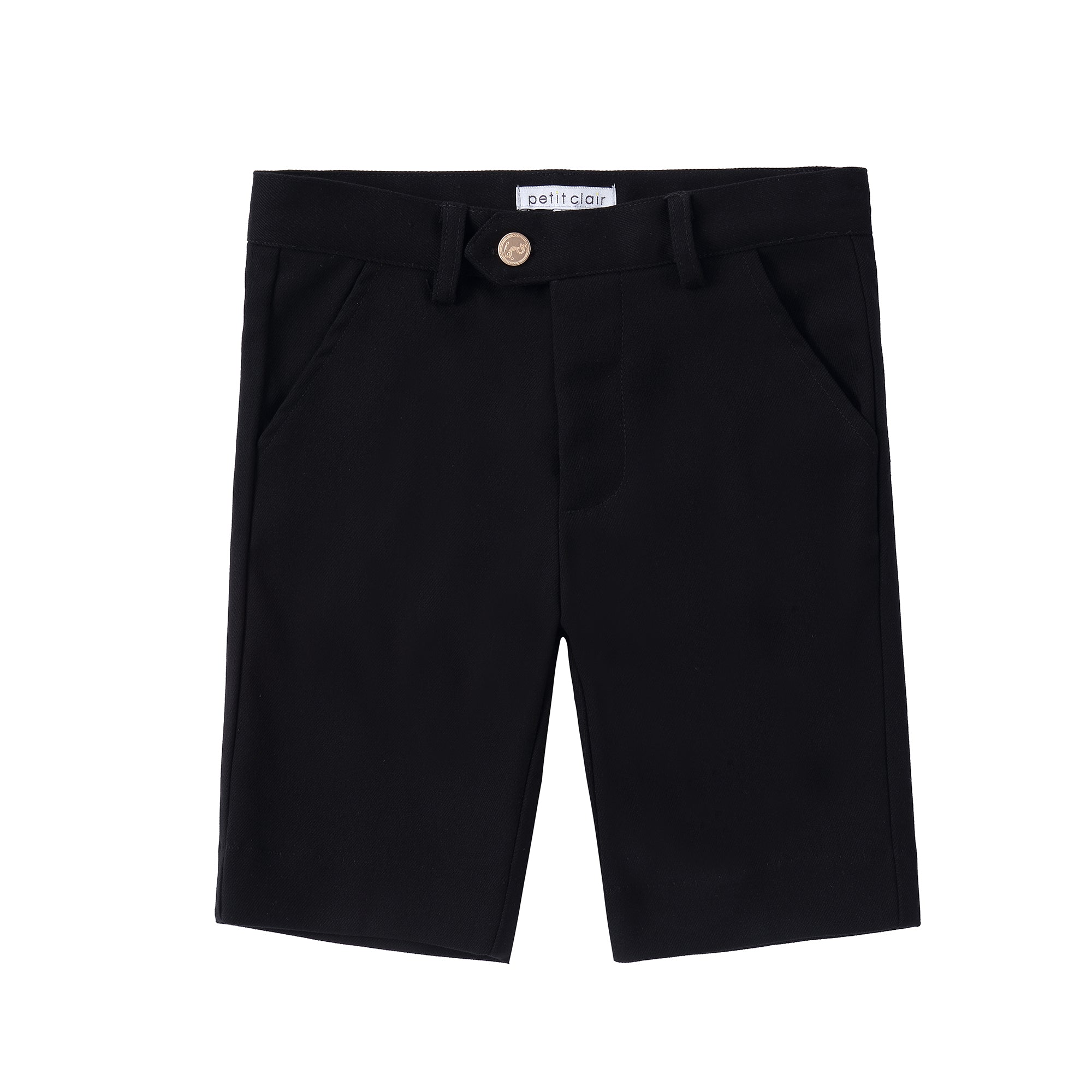 Black Shorts with Gold Button Detail (Matches Blazer)