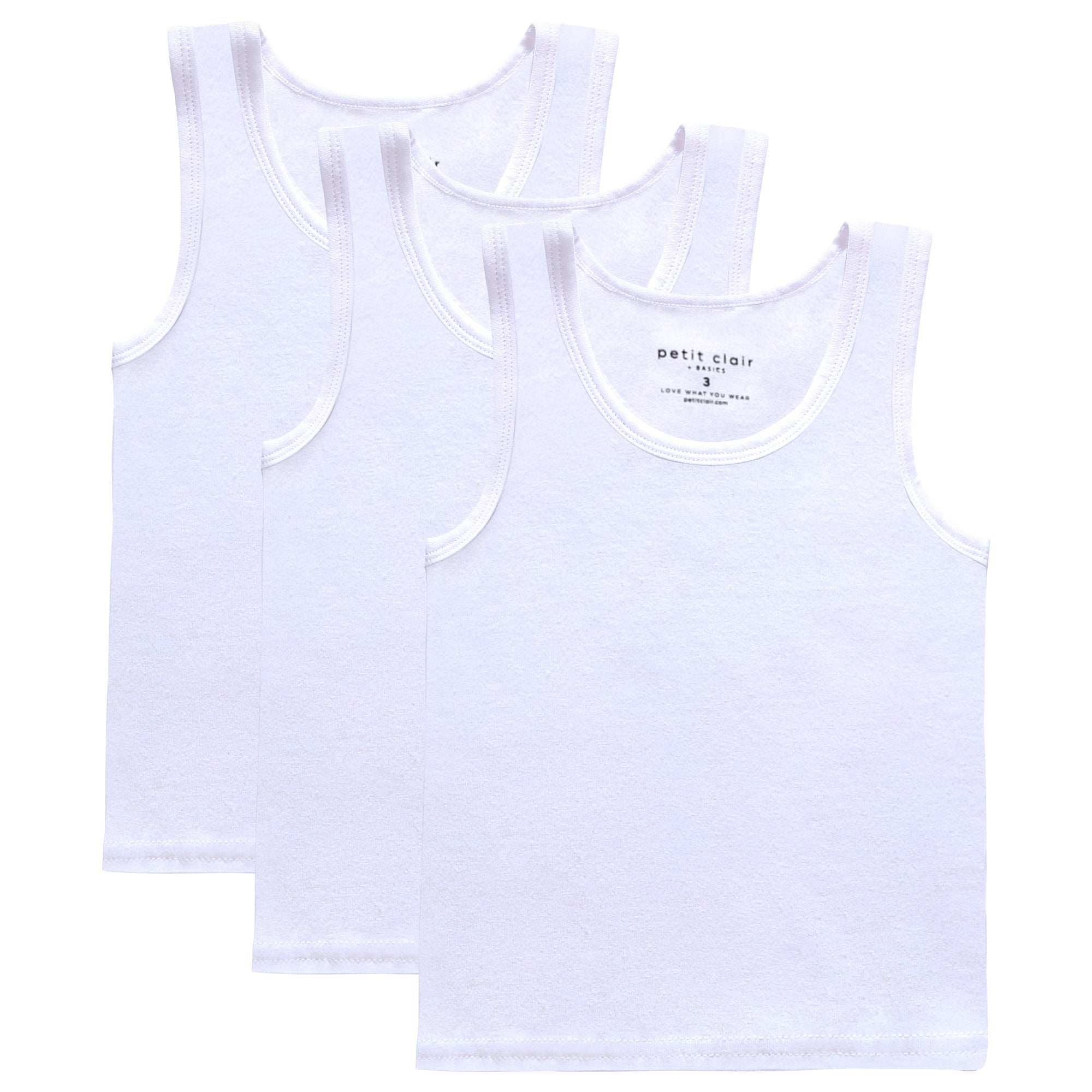 Boy Jersey 3pc Undershirt - White