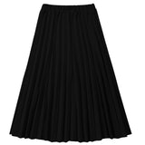 Teens Black Maxi Sunburst Pleat Skirt