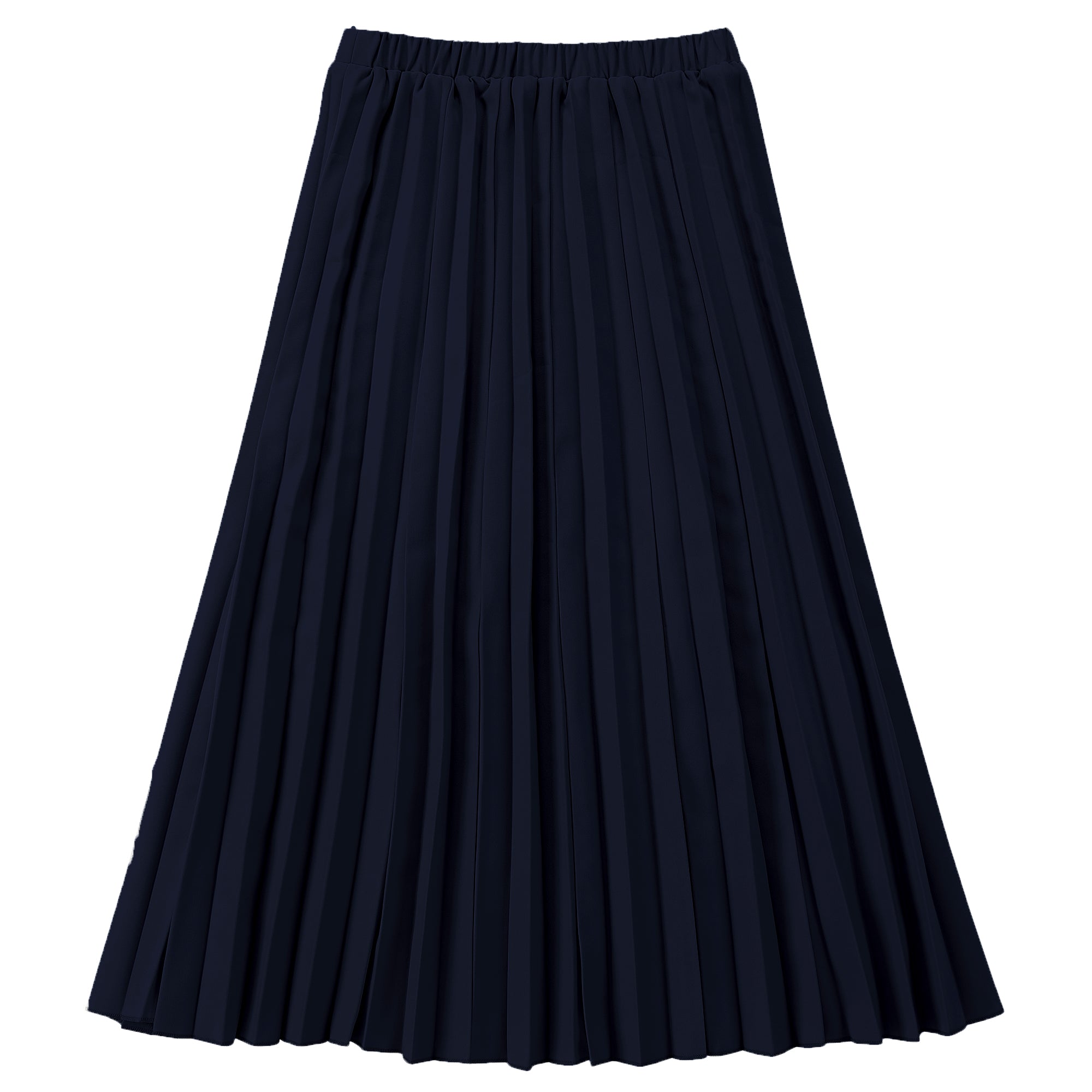 Teens Navy Maxi Sunburtst Pleated Skirt